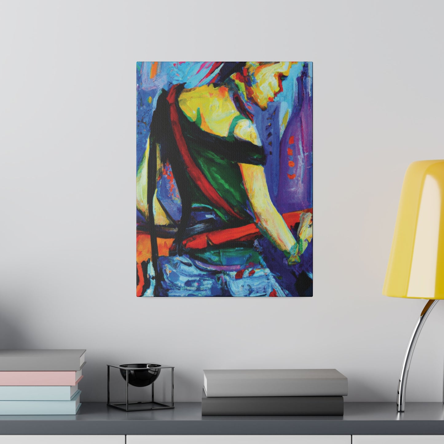 3143Z - Rockstar Oil Painting Style Print | Poster | Home Decor | Wall Art | Music Art | Canvas