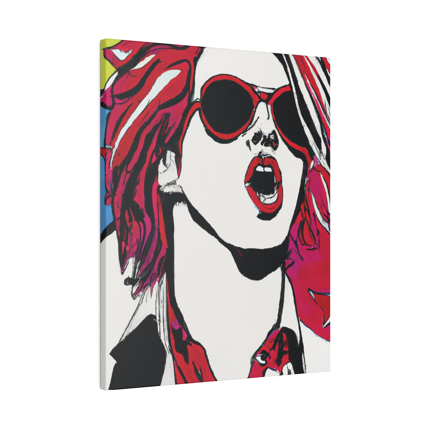 4390K - Rockstar Painting Print | Face | Abstract | Poster | Home Decor | Wall Art | Music Art | Canvas