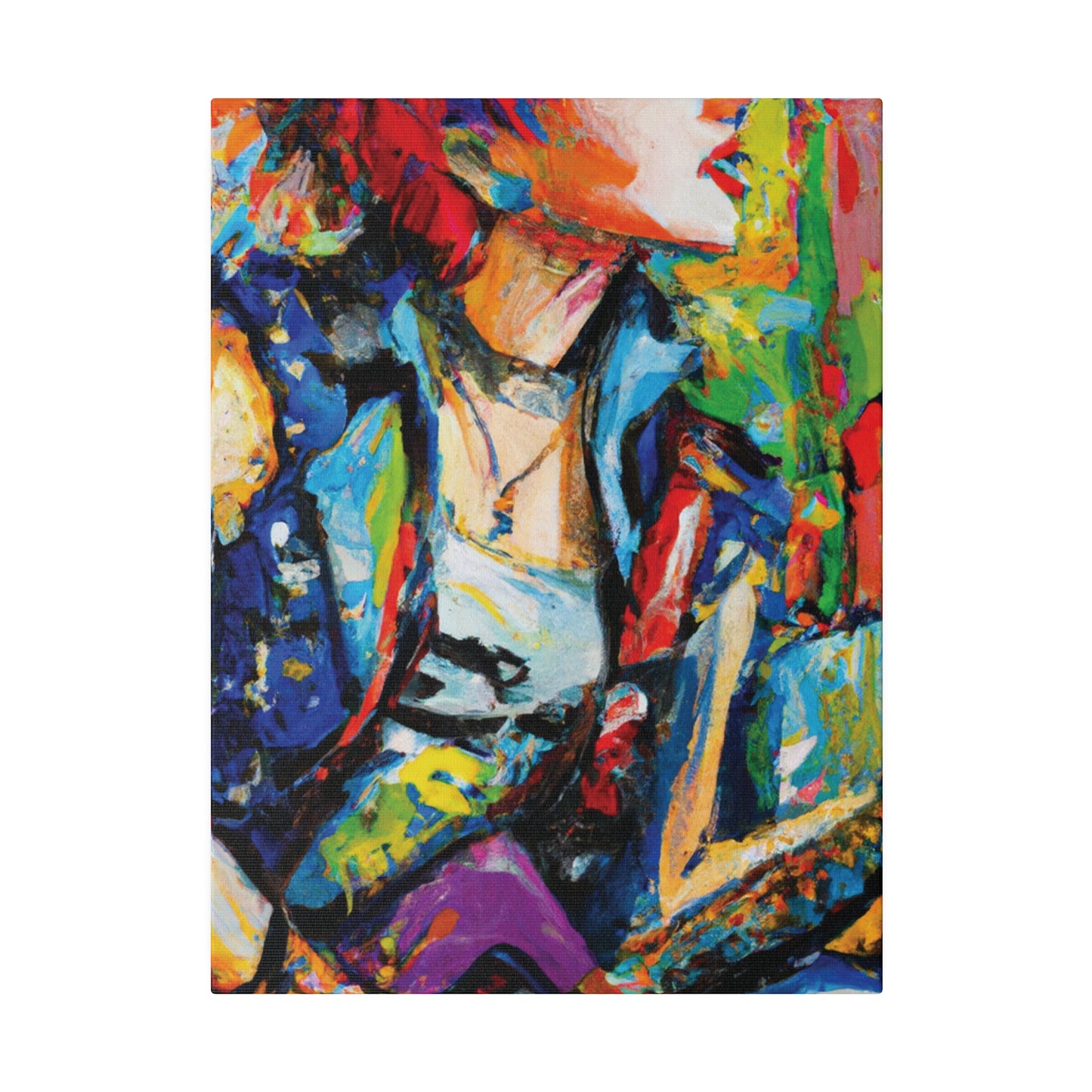 1135V - Rockstar Oil Painting Style Print | Poster | Home Decor | Wall Art | Music Art | Canvas