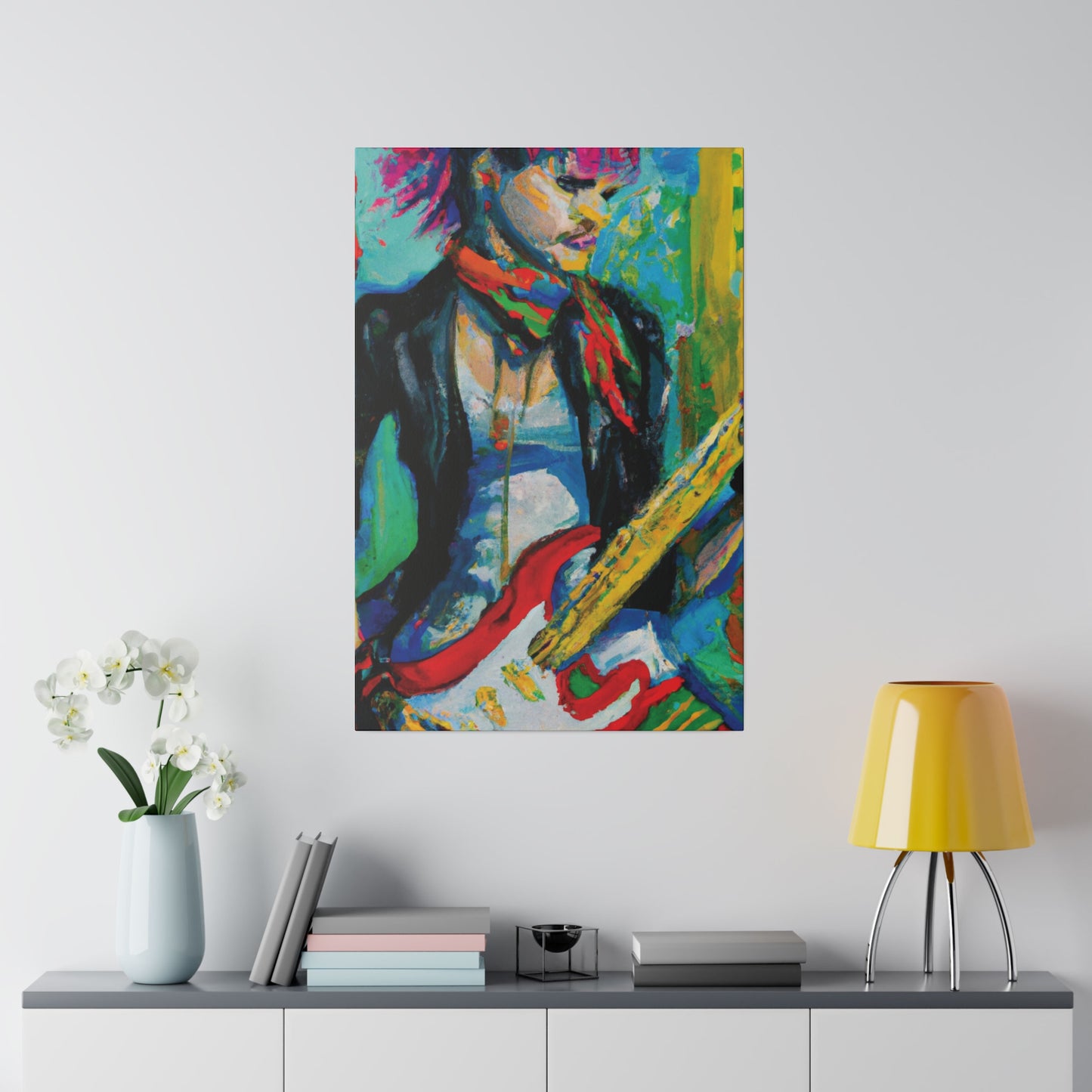 7264L - Rockstar Oil Painting Style Print | Poster | Home Decor | Wall Art | Music Art | Canvas