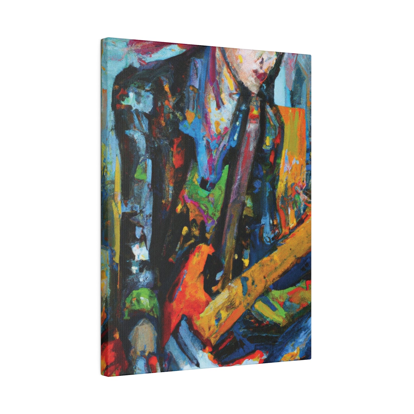 7893K - Rockstar Oil Painting Style Print | Poster | Home Decor | Wall Art | Music Art | Canvas