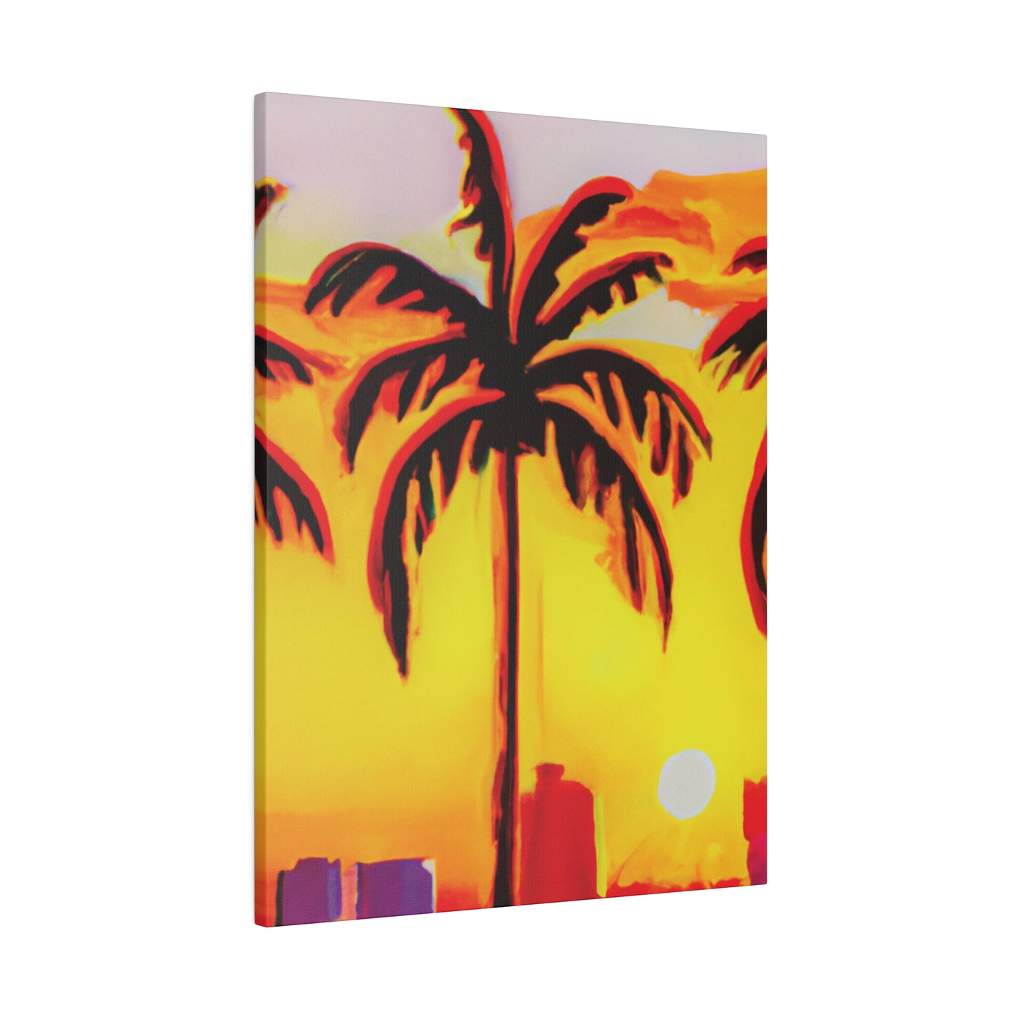 6539T - Miami Beach Sunset Painting Print | Miami | Beach | Sunset | Poster | Home Decor | Wall Art | Canvas