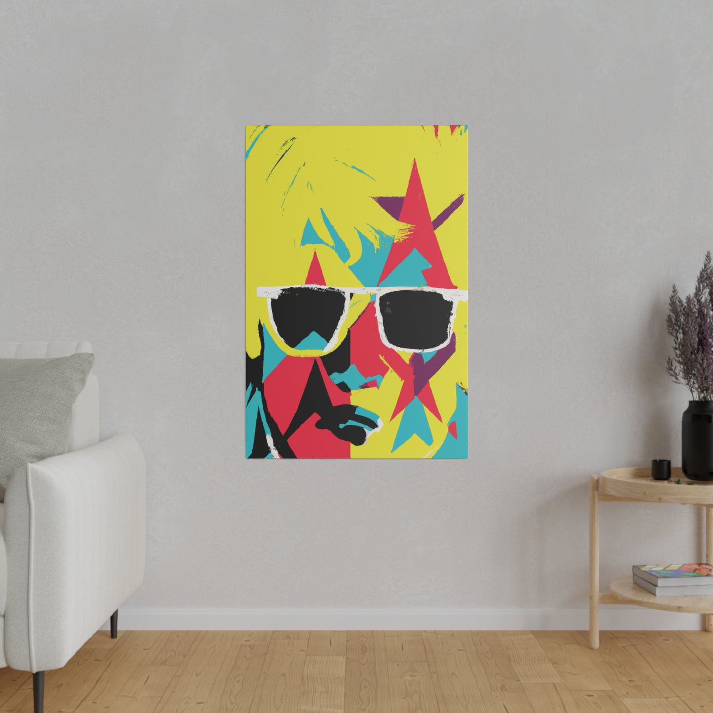 8383B - Rockstar Painting Print | Face | Abstract | Poster | Home Decor | Wall Art | Music Art | Canvas