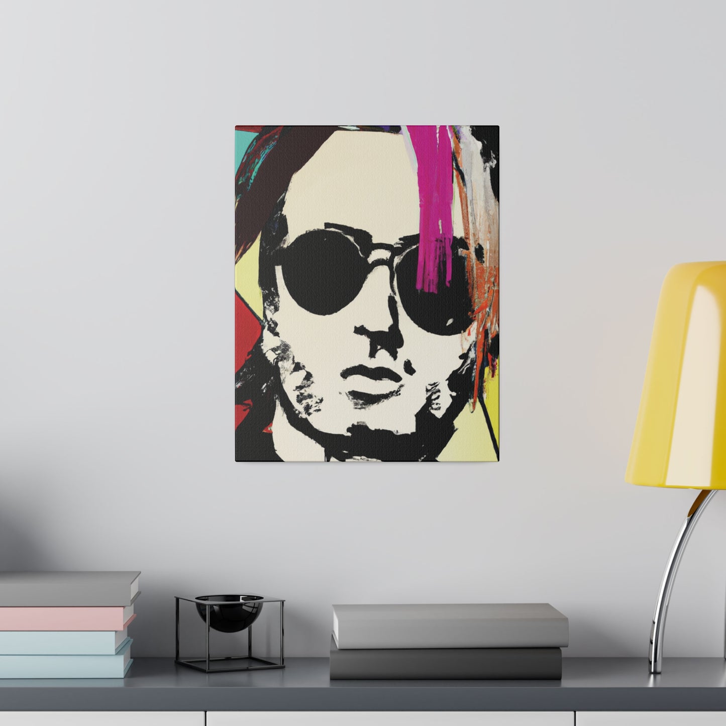 7641U - Rockstar Painting Print | Face | Abstract | Poster | Home Decor | Wall Art | Music Art | Canvas