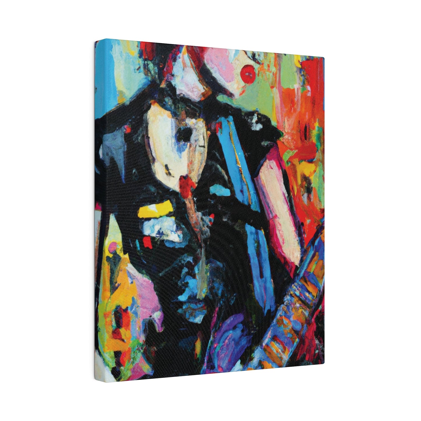 703H - Rockstar Oil Painting Style Print | Poster | Home Decor | Wall Art | Music Art | Canvas