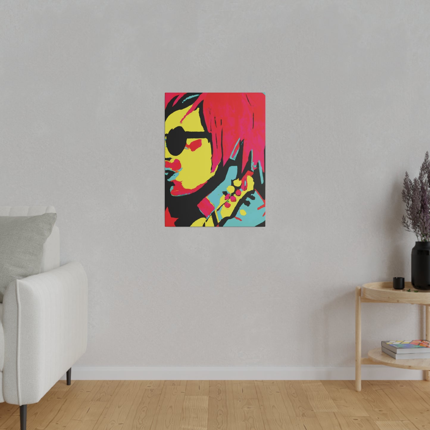 8972Y - Rockstar Painting Print | Face | Abstract | Poster | Home Decor | Wall Art | Music Art | Canvas