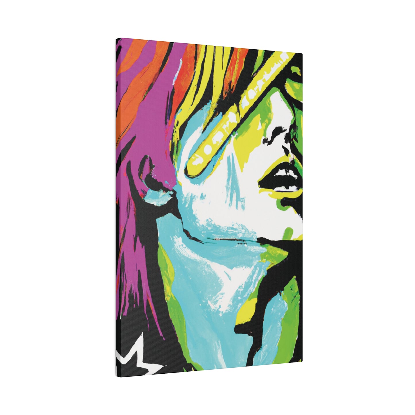 2120E - Rockstar Painting Print | Face | Abstract | Poster | Home Decor | Wall Art | Music Art | Canvas