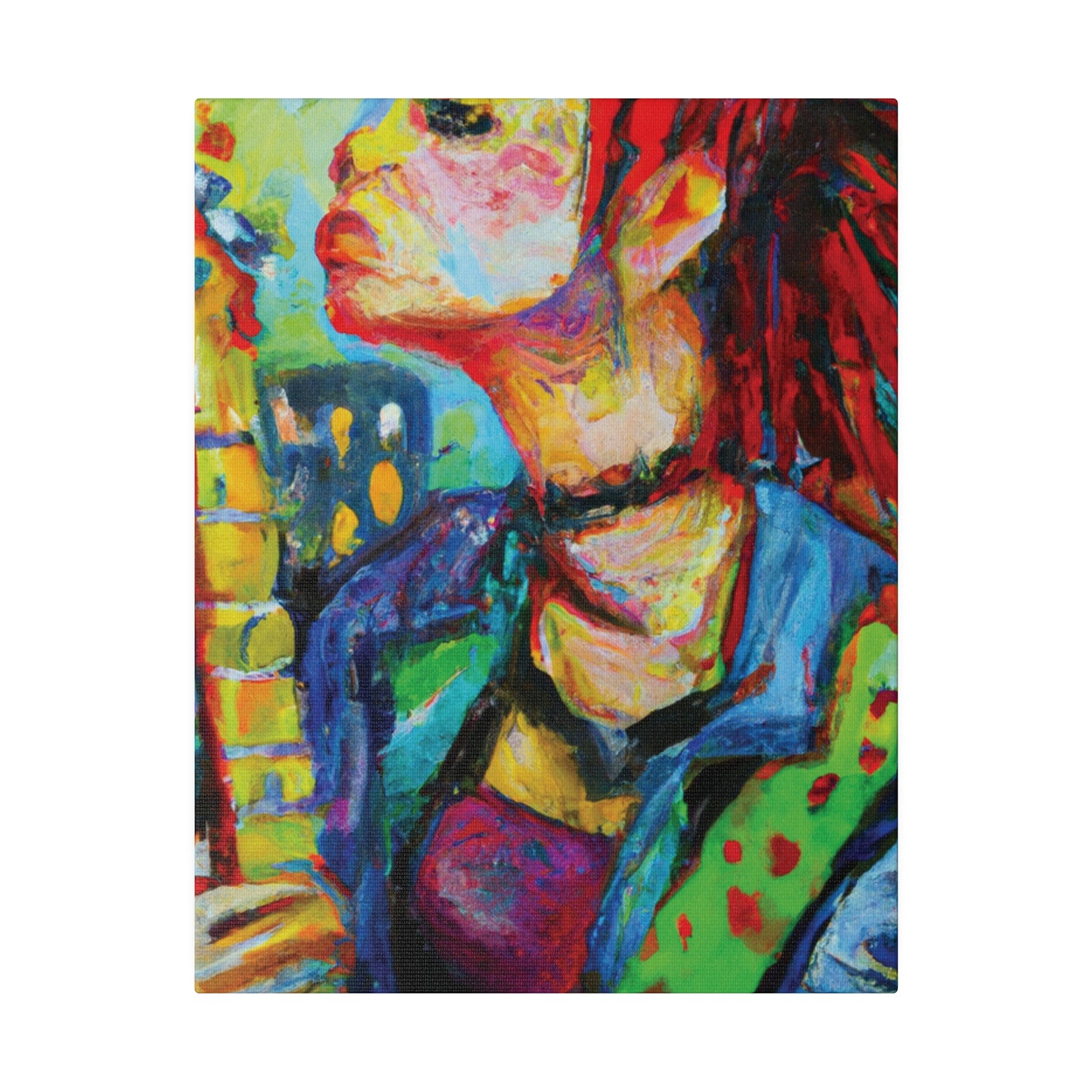 4898X - Rockstar Oil Painting Style Print | Poster | Home Decor | Wall Art | Music Art | Canvas