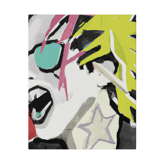 9589K - Rockstar Painting Print | Face | Abstract | Poster | Home Decor | Wall Art | Music Art | Canvas