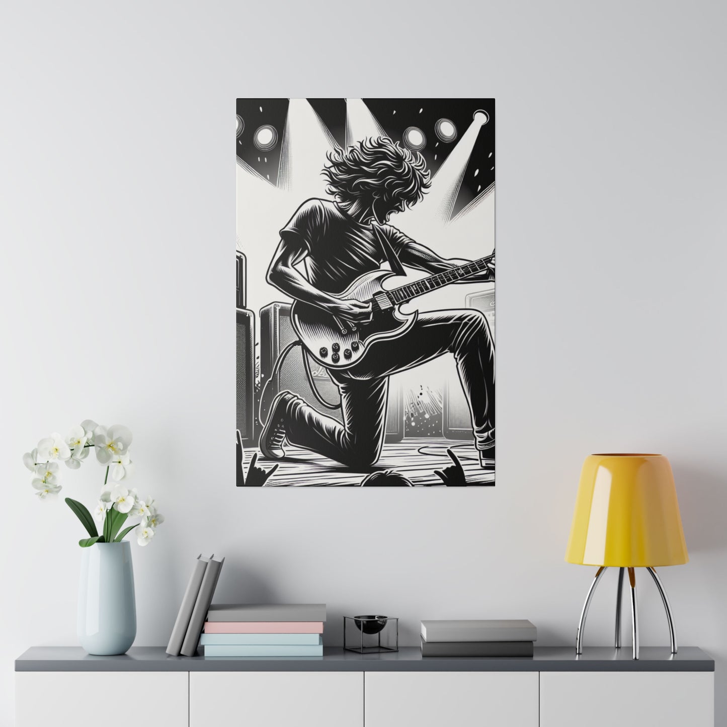 7295Q - music art work, rockstar gifts, musician gift ideas, guitar art work, guitar artwork, guitar wall art canvas, playing guitar, decor