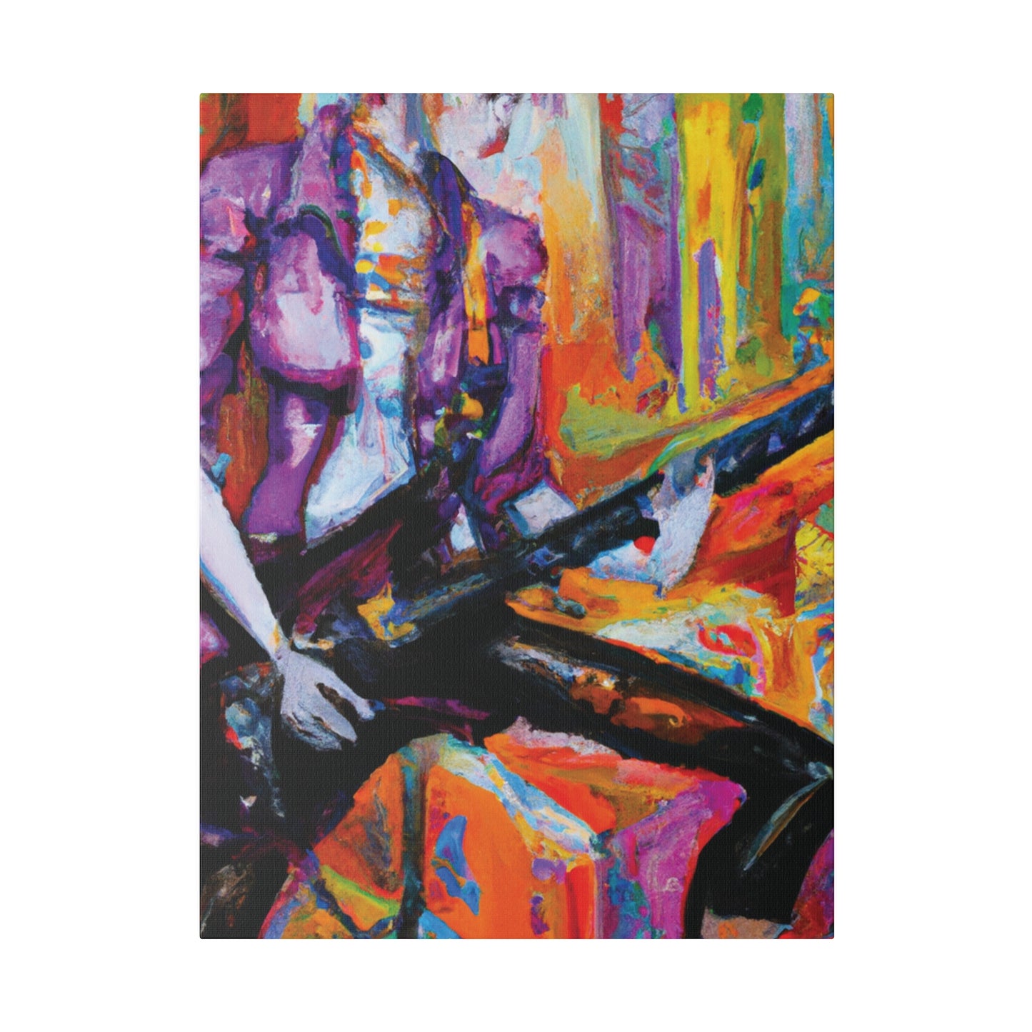 477F - Rockstar Oil Painting Style Print | Poster | Home Decor | Wall Art | Music Art | Canvas