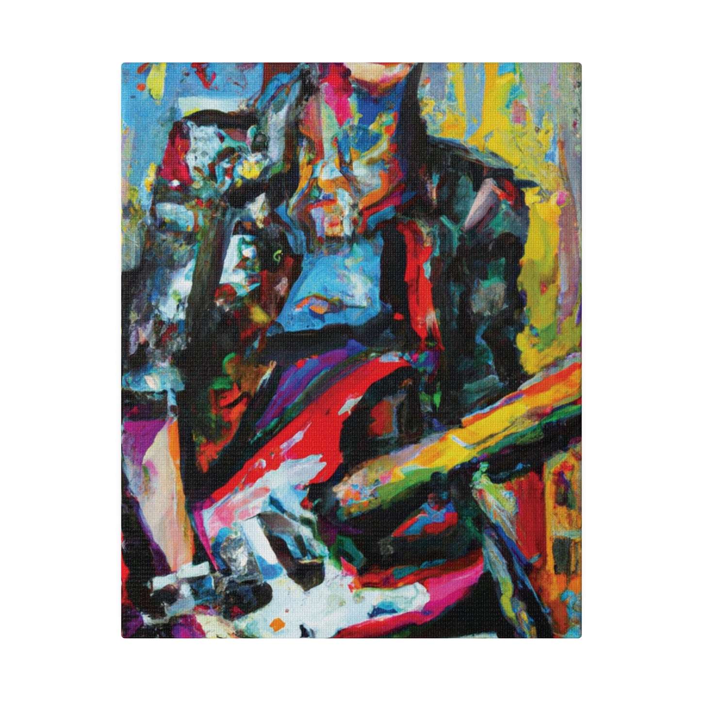 9010O - Rockstar Oil Painting Style Print | Poster | Home Decor | Wall Art | Music Art | Canvas