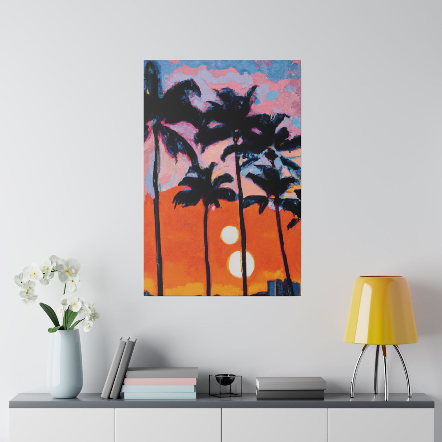 5347Z - Miami Beach Sunset Painting Print | Miami | Beach | Sunset | Poster | Home Decor | Wall Art | Canvas