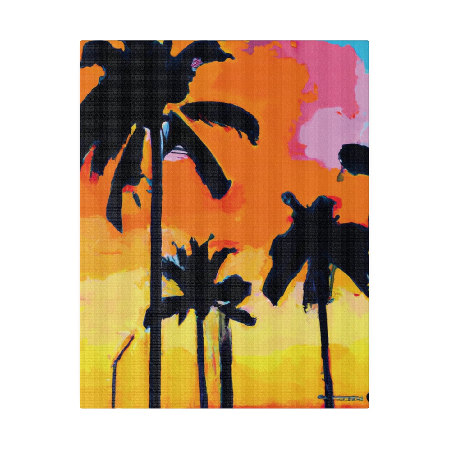 2956A - Miami Beach Sunset Painting Print | Miami | Beach | Sunset | Poster | Home Decor | Wall Art | Canvas