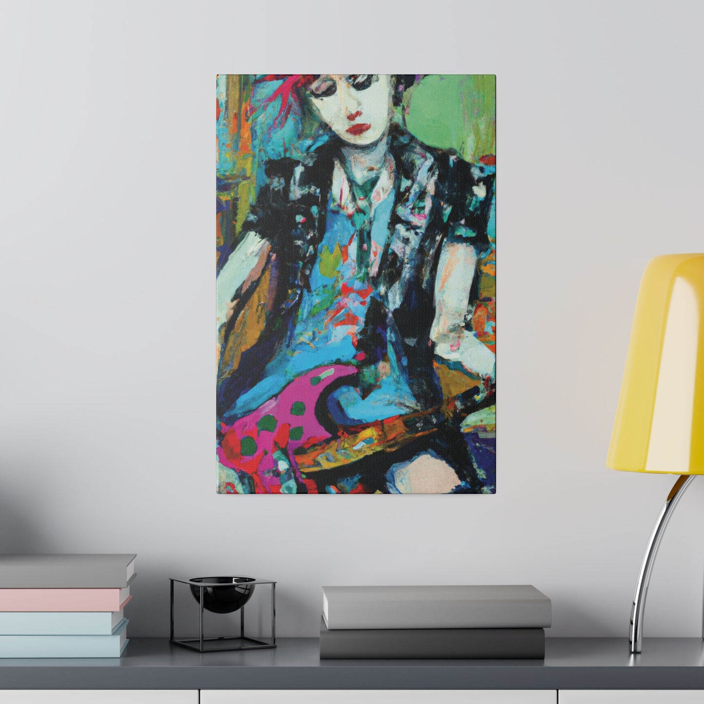 8725A - Rockstar Oil Painting Style Print | Poster | Home Decor | Wall Art | Music Art | Canvas