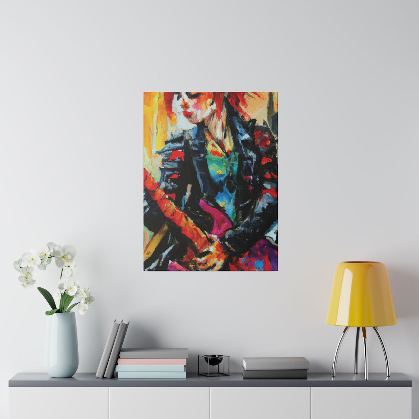 8596X - Rockstar Oil Painting Style Print | Poster | Home Decor | Wall Art | Music Art | Canvas