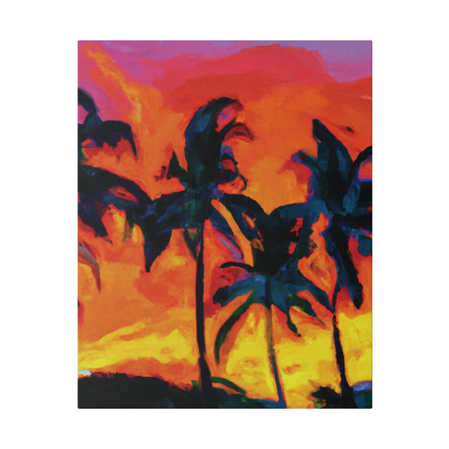 7487R - Miami Beach Sunset Painting Print | Miami | Beach | Sunset | Poster | Home Decor | Wall Art | Canvas