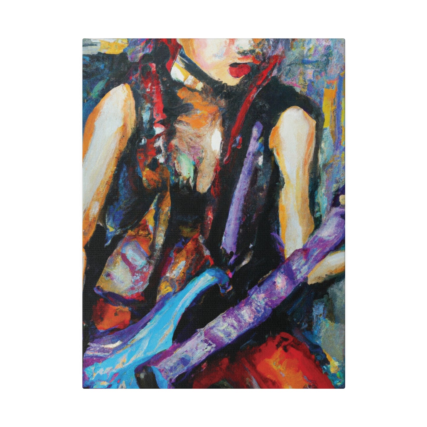 6251Z - Rockstar Oil Painting Style Print | Poster | Home Decor | Wall Art | Music Art | Canvas