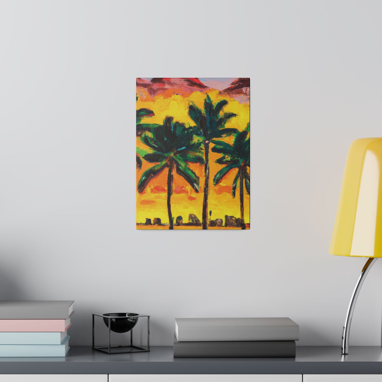 3622W - Miami Beach Sunset Painting Print | Miami | Beach | Sunset | Poster | Home Decor | Wall Art | Canvas