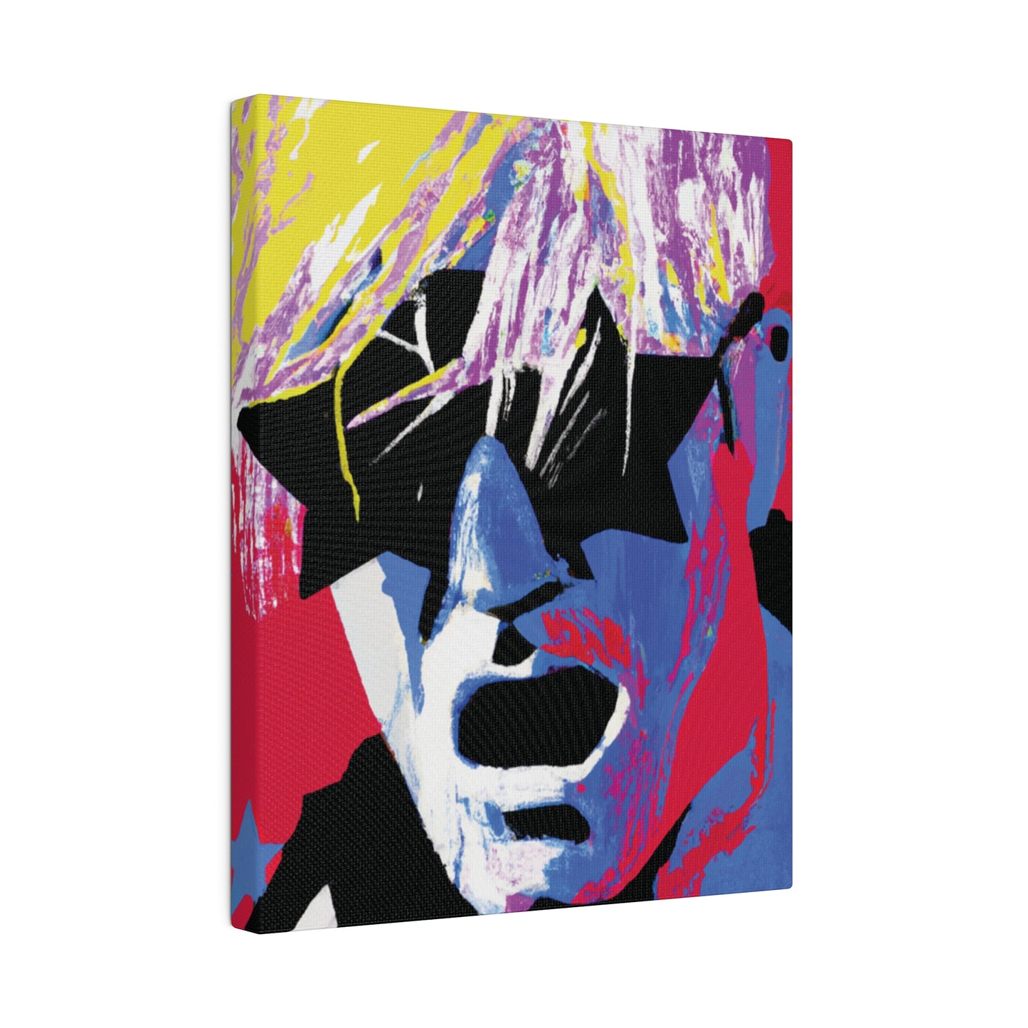 4837X - Rockstar Painting Print | Face | Abstract | Poster | Home Decor | Wall Art | Music Art | Canvas