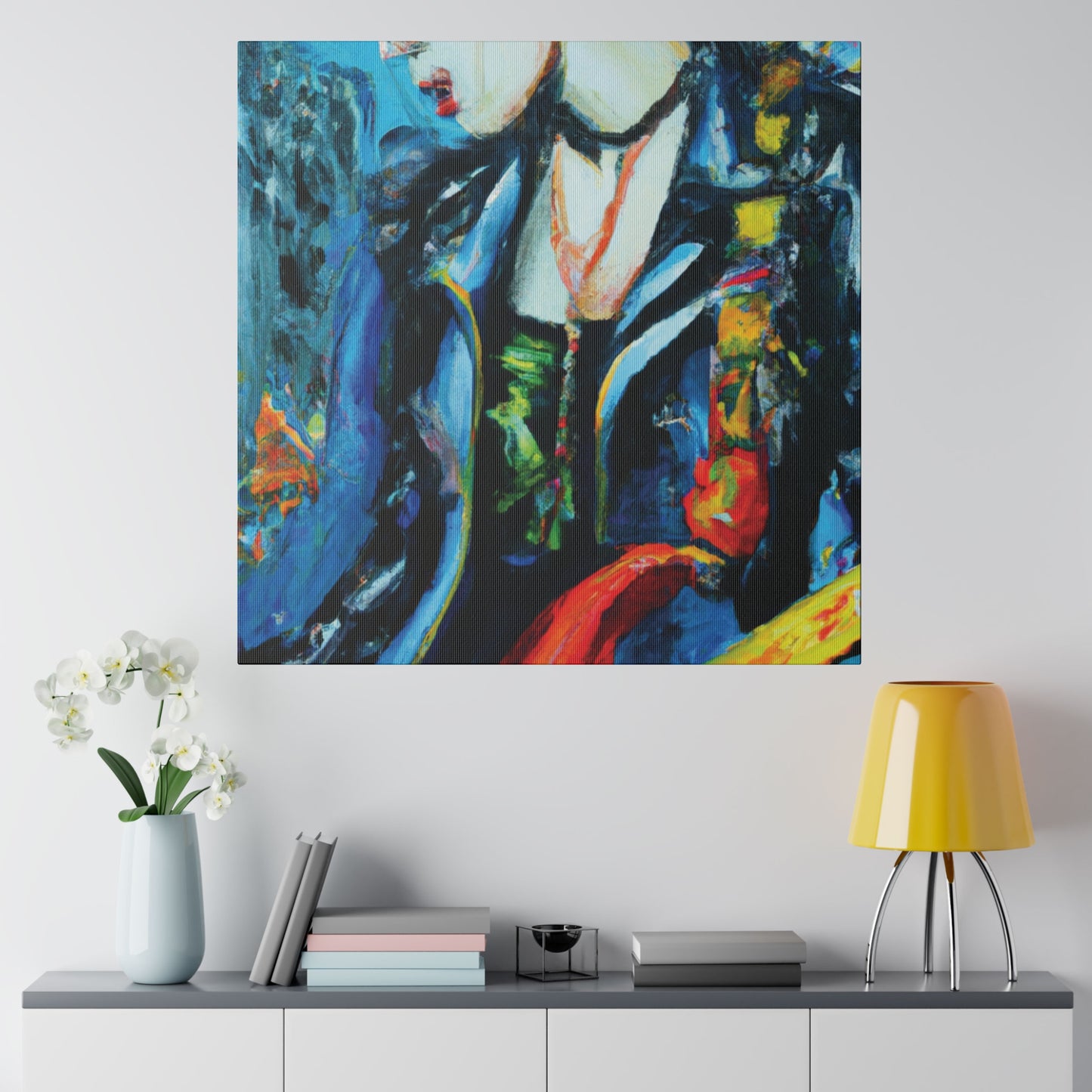 8900A - Rockstar Oil Painting Style Print | Poster | Home Decor | Wall Art | Music Art | Canvas