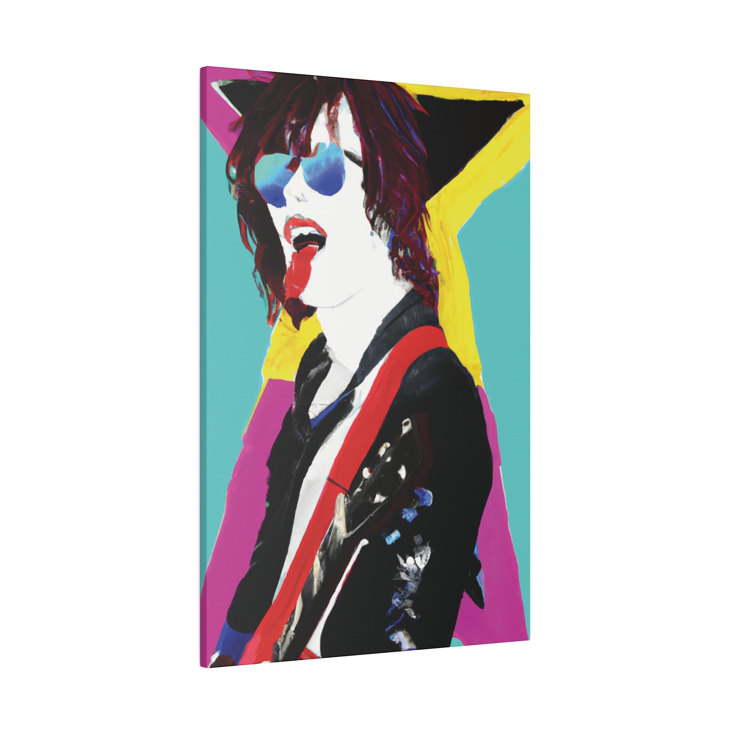 8865A - Rockstar Painting Print | Face | Abstract | Poster | Home Decor | Wall Art | Music Art | Canvas