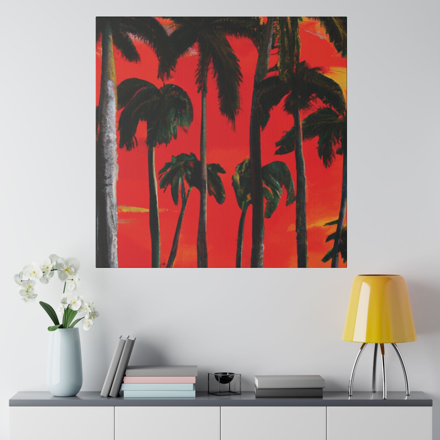 4286K - Miami Beach Sunset Painting Print | Miami | Beach | Sunset | Poster | Home Decor | Wall Art | Canvas