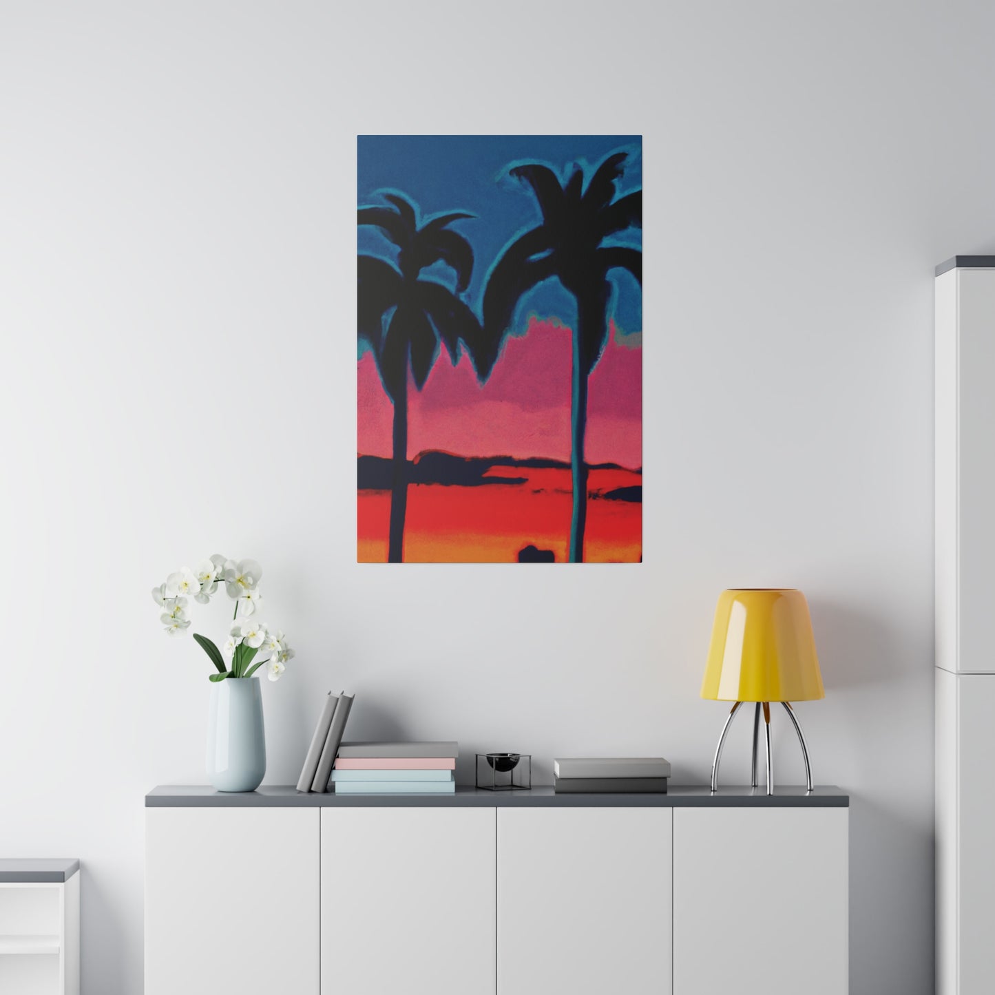 2545B - Miami Beach Sunset Painting Print | Miami | Beach | Sunset | Poster | Home Decor | Wall Art | Canvas