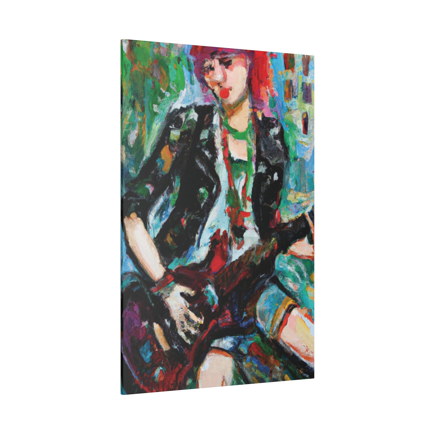 6789Z - Rockstar Oil Painting Style Print | Poster | Home Decor | Wall Art | Music Art | Canvas