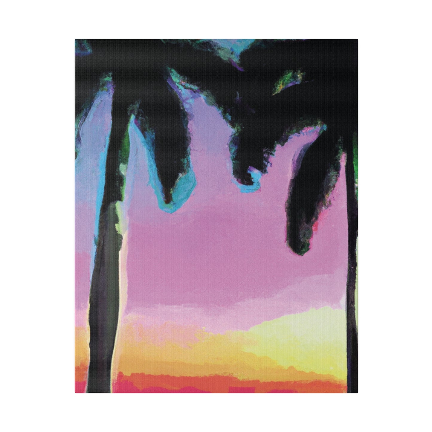 8491N - Miami Beach Sunset Painting Print | Miami | Beach | Sunset | Poster | Home Decor | Wall Art | Canvas