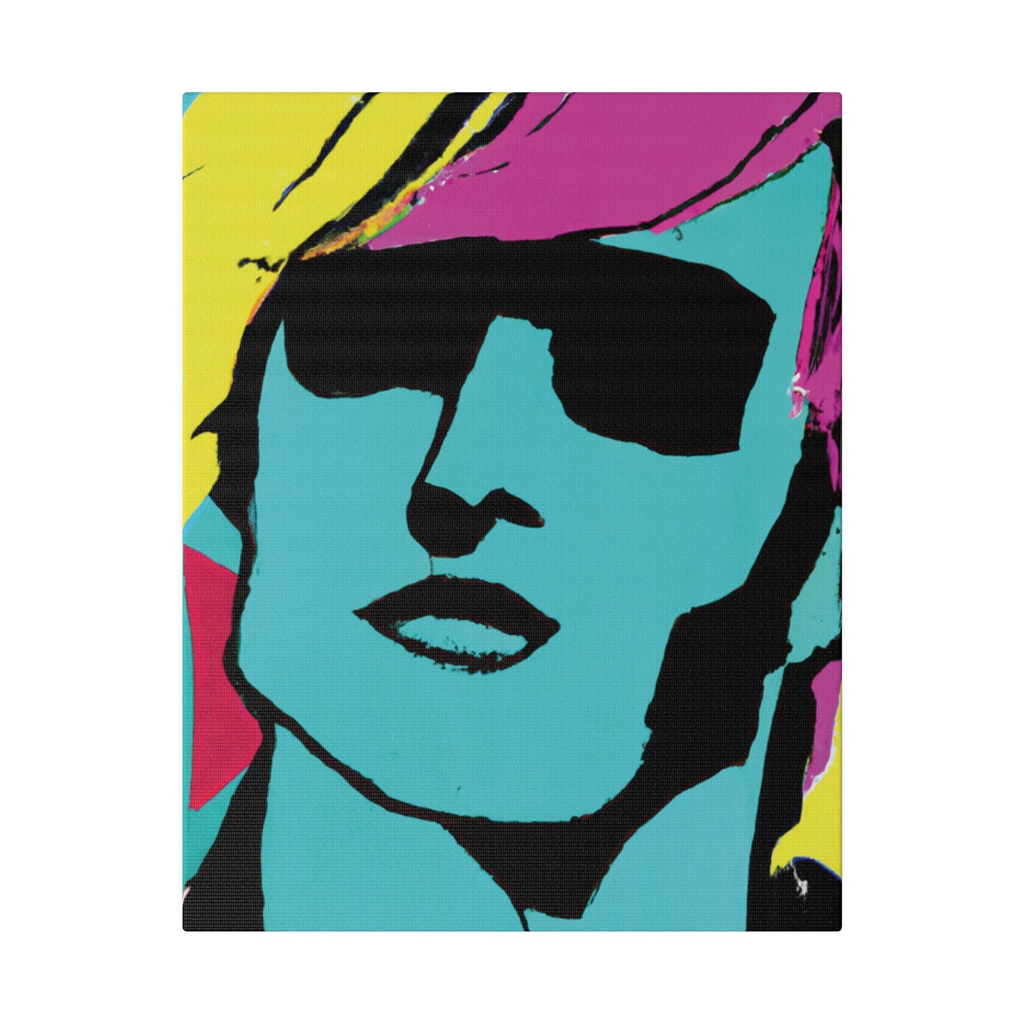 8753H - Rockstar Painting Print | Face | Abstract | Poster | Home Decor | Wall Art | Music Art | Canvas