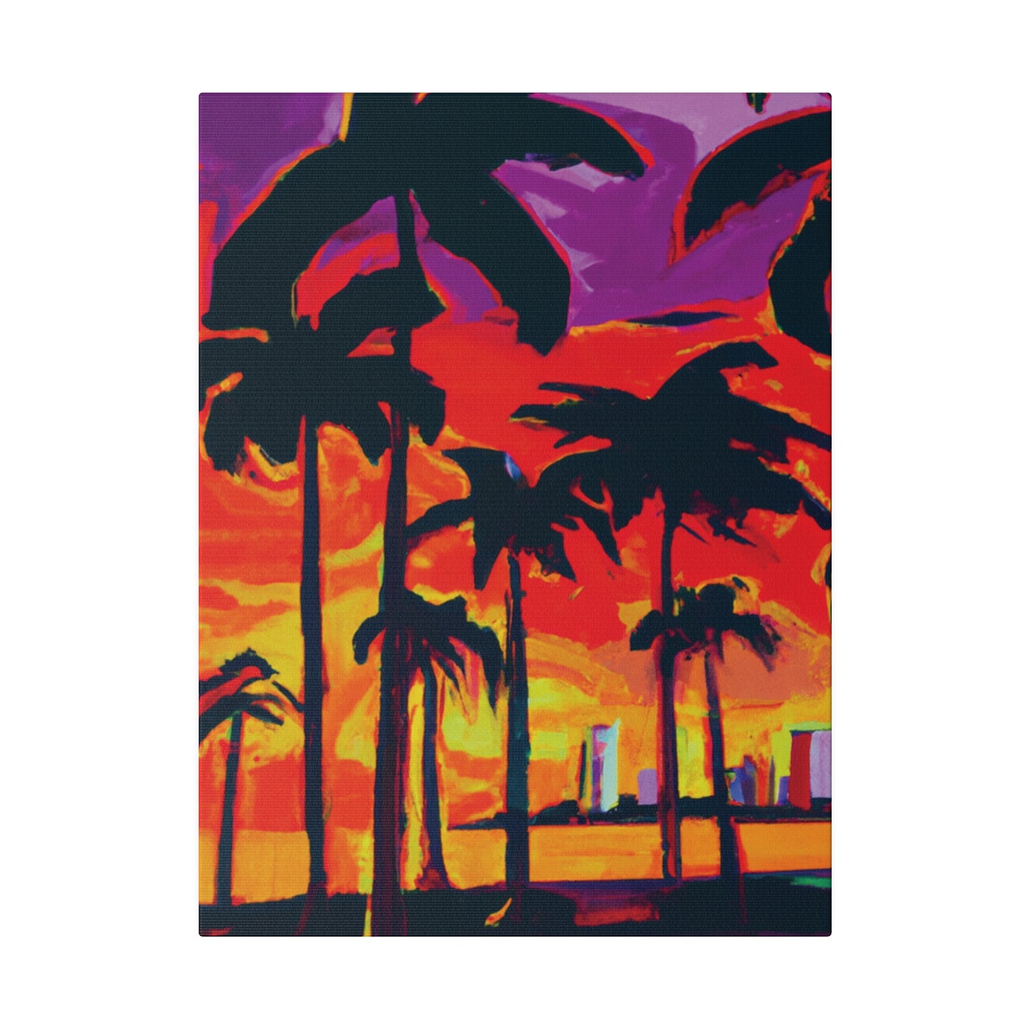 3128K - Miami Beach Sunset Painting Print | Miami | Beach | Sunset | Poster | Home Decor | Wall Art | Canvas