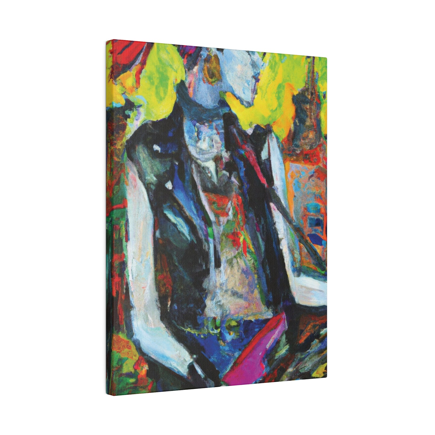 7349W - Rockstar Oil Painting Style Print | Poster | Home Decor | Wall Art | Music Art | Canvas