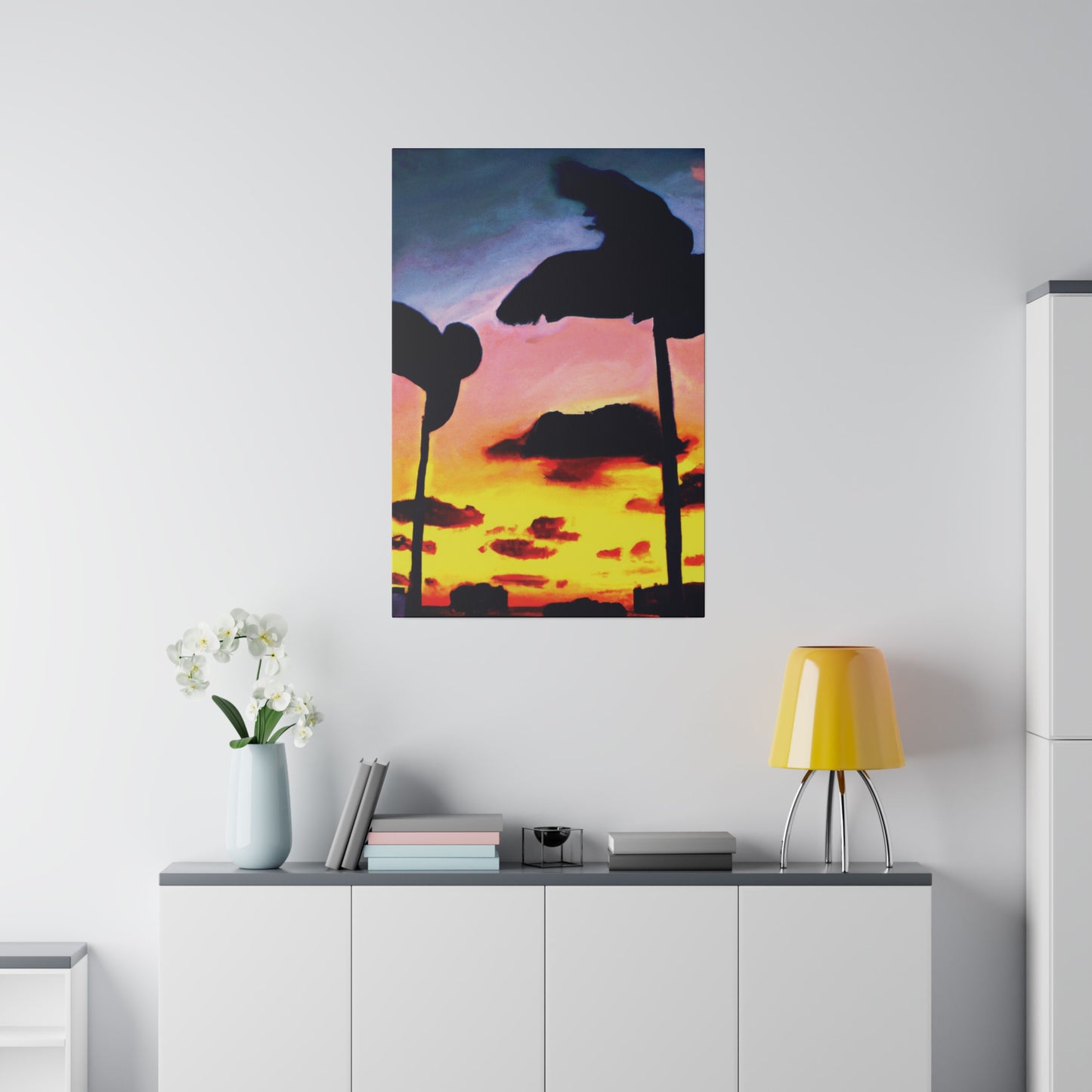 7515G - Miami Beach Sunset Painting Print | Miami | Beach | Sunset | Poster | Home Decor | Wall Art | Canvas