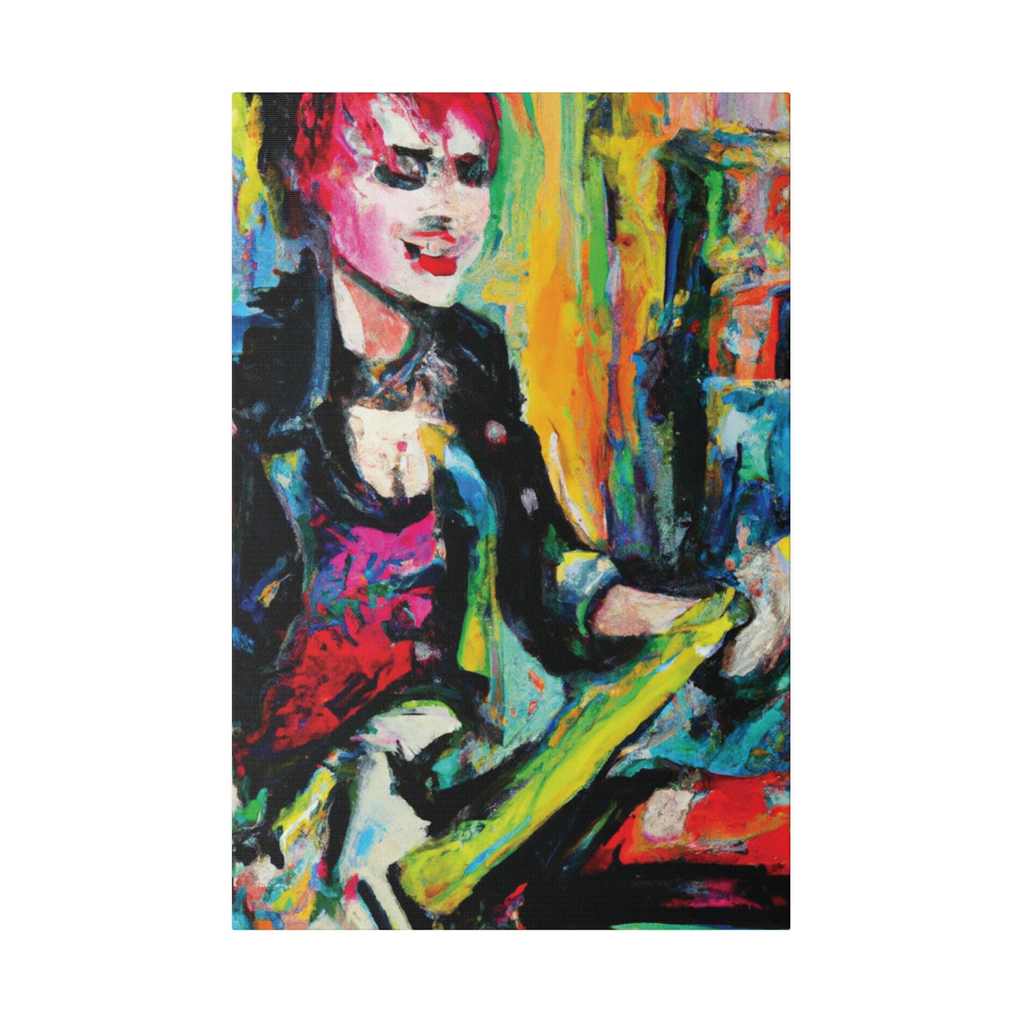 2784T - Rockstar Oil Painting Style Print | Poster | Home Decor | Wall Art | Music Art | Canvas