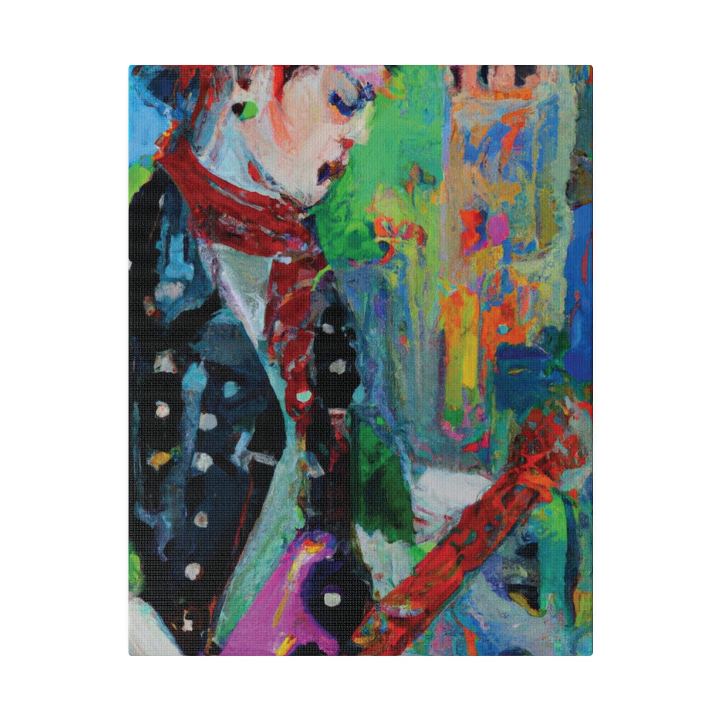 9721W - Rockstar Oil Painting Style Print | Poster | Home Decor | Wall Art | Music Art | Canvas