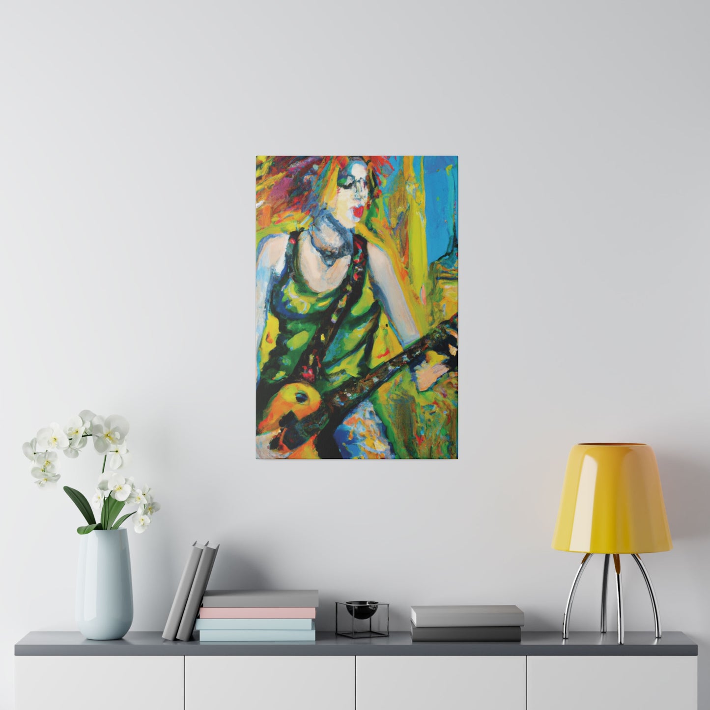 4713C - Rockstar Oil Painting Style Print | Poster | Home Decor | Wall Art | Music Art | Canvas
