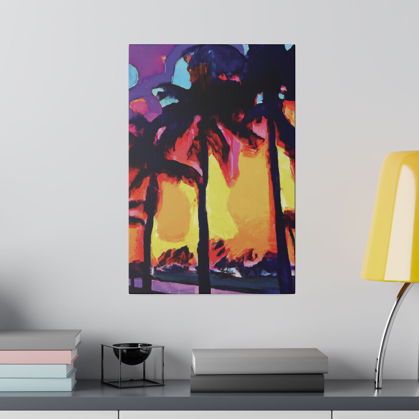 7278A - Miami Beach Sunset Painting Print | Miami | Beach | Sunset | Poster | Home Decor | Wall Art | Canvas