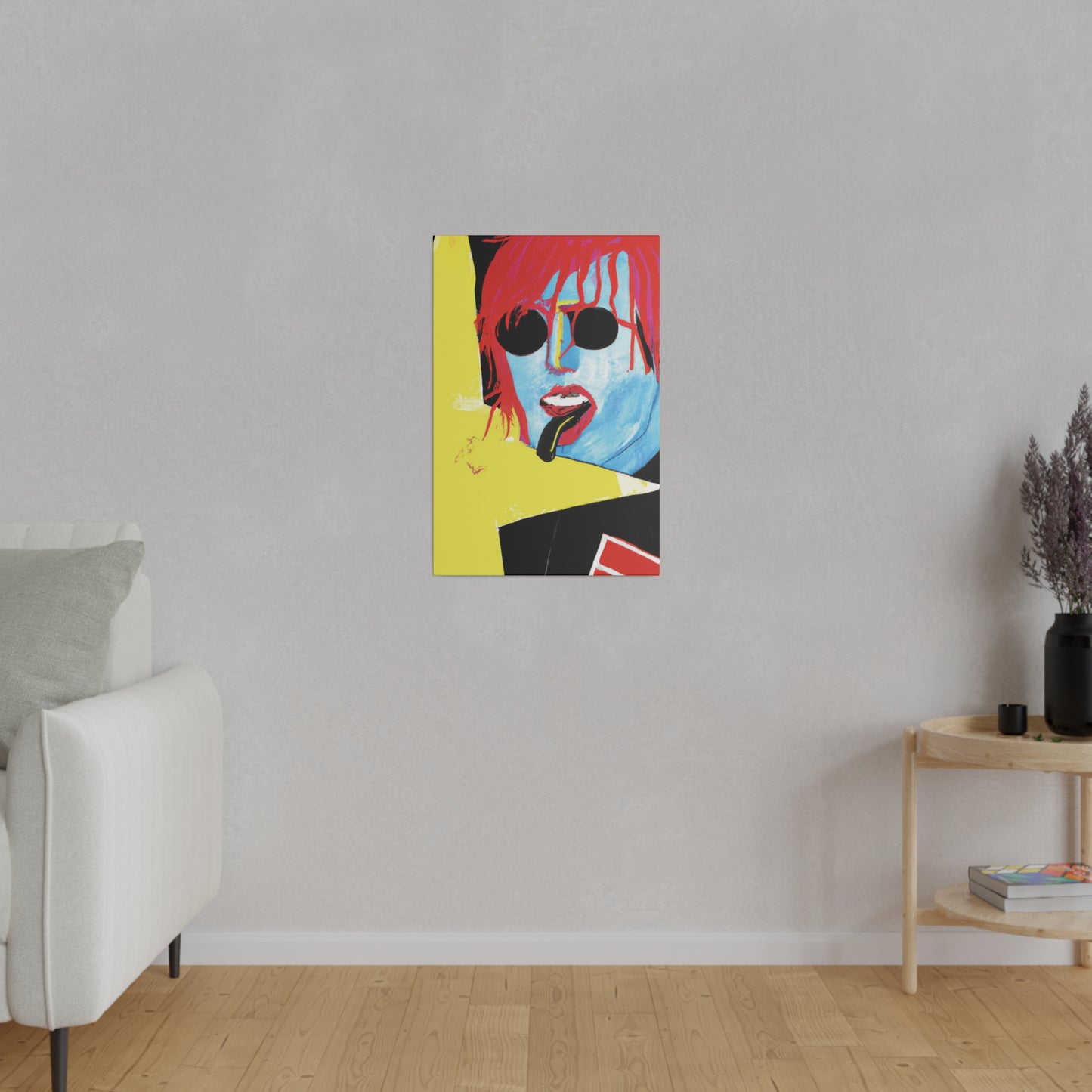 6227H - Rockstar Painting Print | Face | Abstract | Poster | Home Decor | Wall Art | Music Art | Canvas