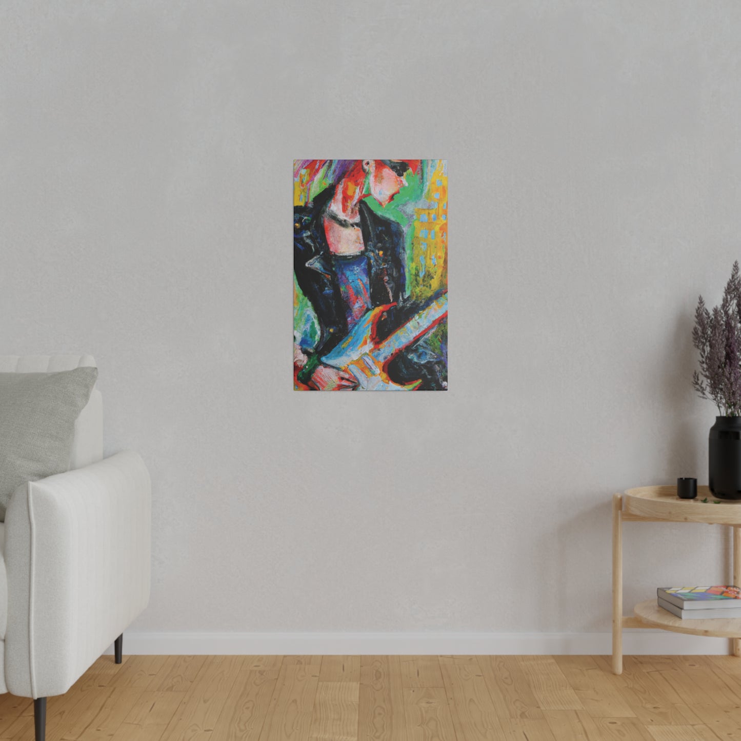 2036Q - Rockstar Oil Painting Style Print | Poster | Home Decor | Wall Art | Music Art | Canvas