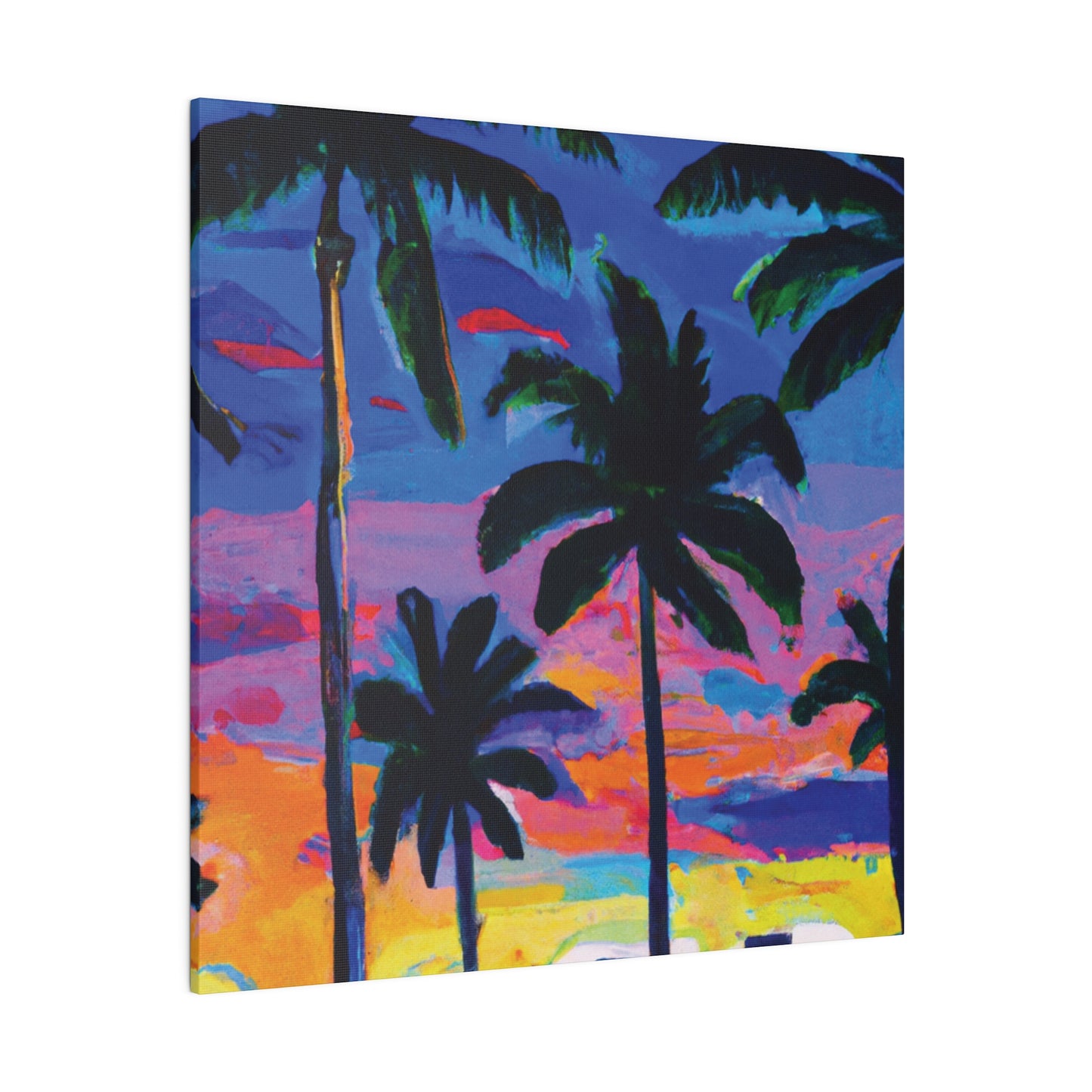 4621L - Miami Beach Sunset Painting Print | Miami | Beach | Sunset | Poster | Home Decor | Wall Art | Canvas