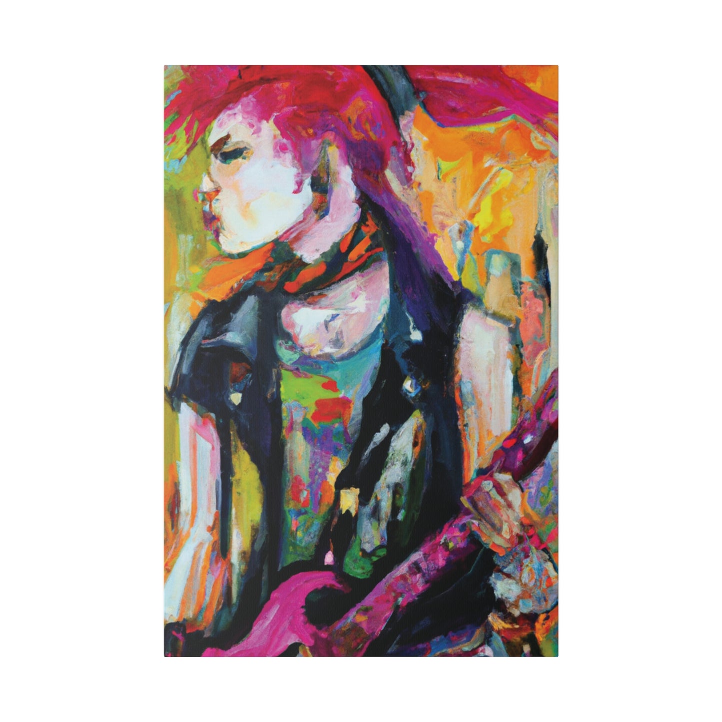 1138X - Rockstar Oil Painting Style Print | Poster | Home Decor | Wall Art | Music Art | Canvas