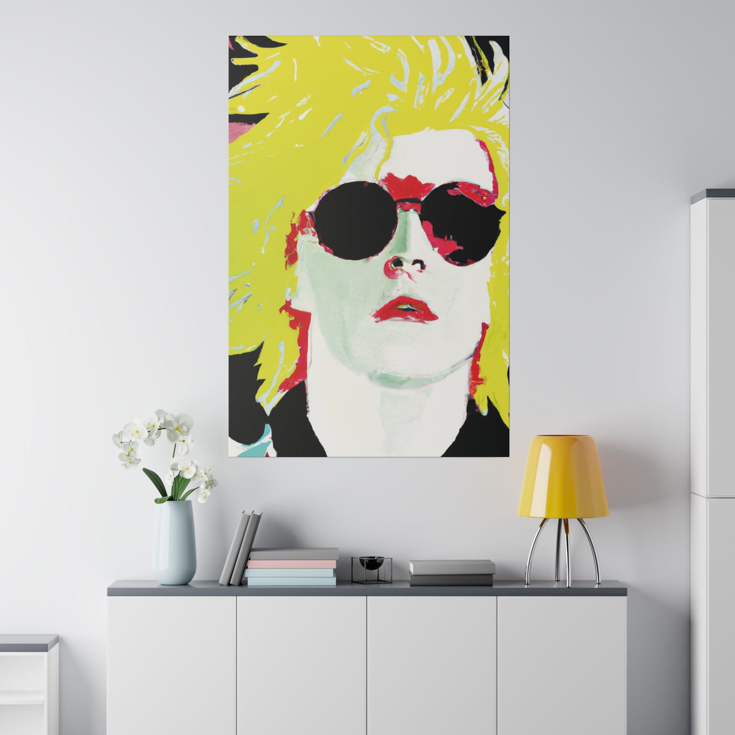 6289X - Rockstar Painting Print | Face | Abstract | Poster | Home Decor | Wall Art | Music Art | Canvas