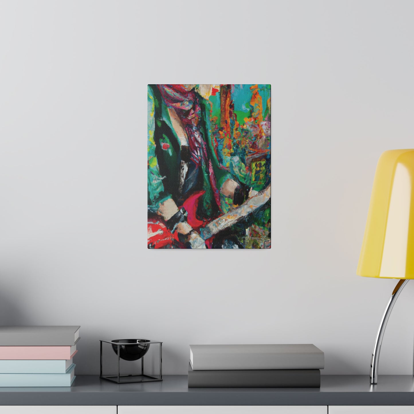 8679Y - Rockstar Oil Painting Style Print | Poster | Home Decor | Wall Art | Music Art | Canvas