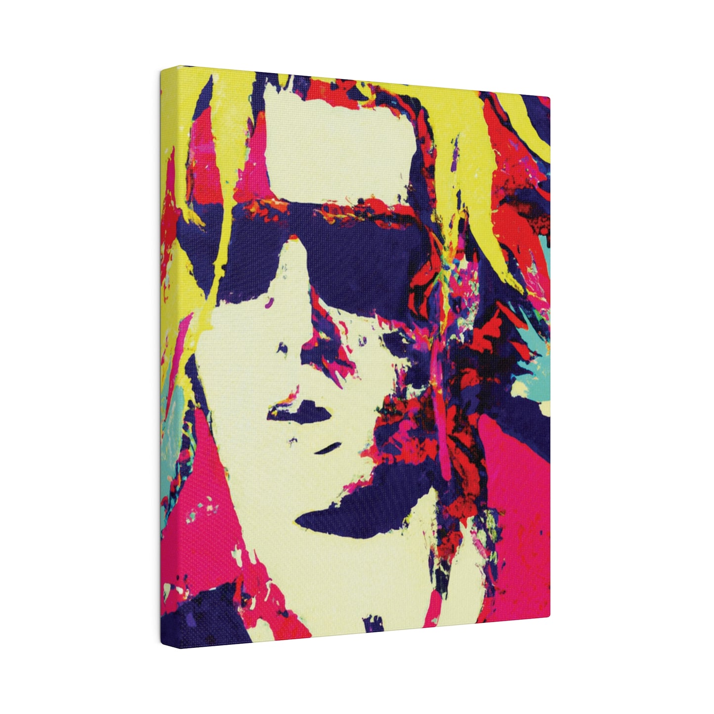 8674W - Rockstar Painting Print | Face | Abstract | Poster | Home Decor | Wall Art | Music Art | Canvas