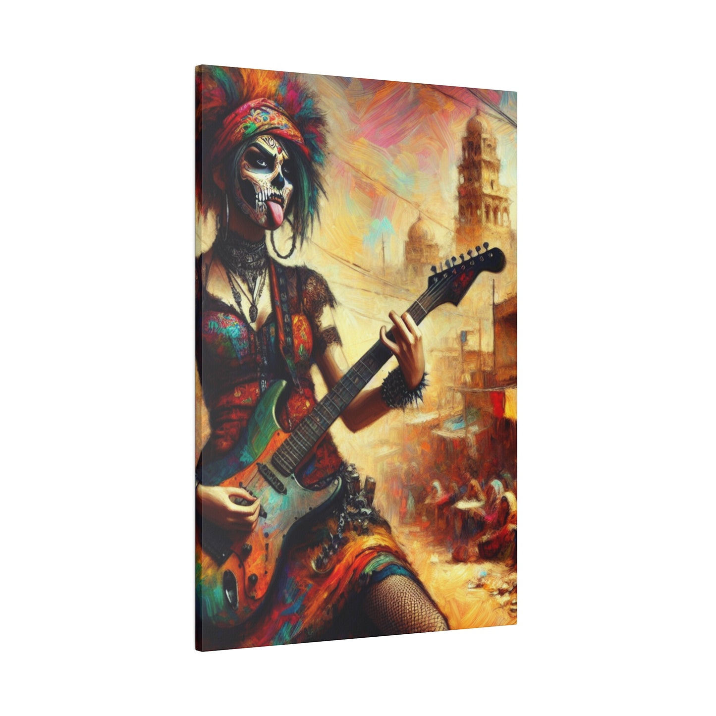 3752F - Rockstar Oil Painting Style Print | Poster | Home Decor | Wall Art | Music Art | Canvas