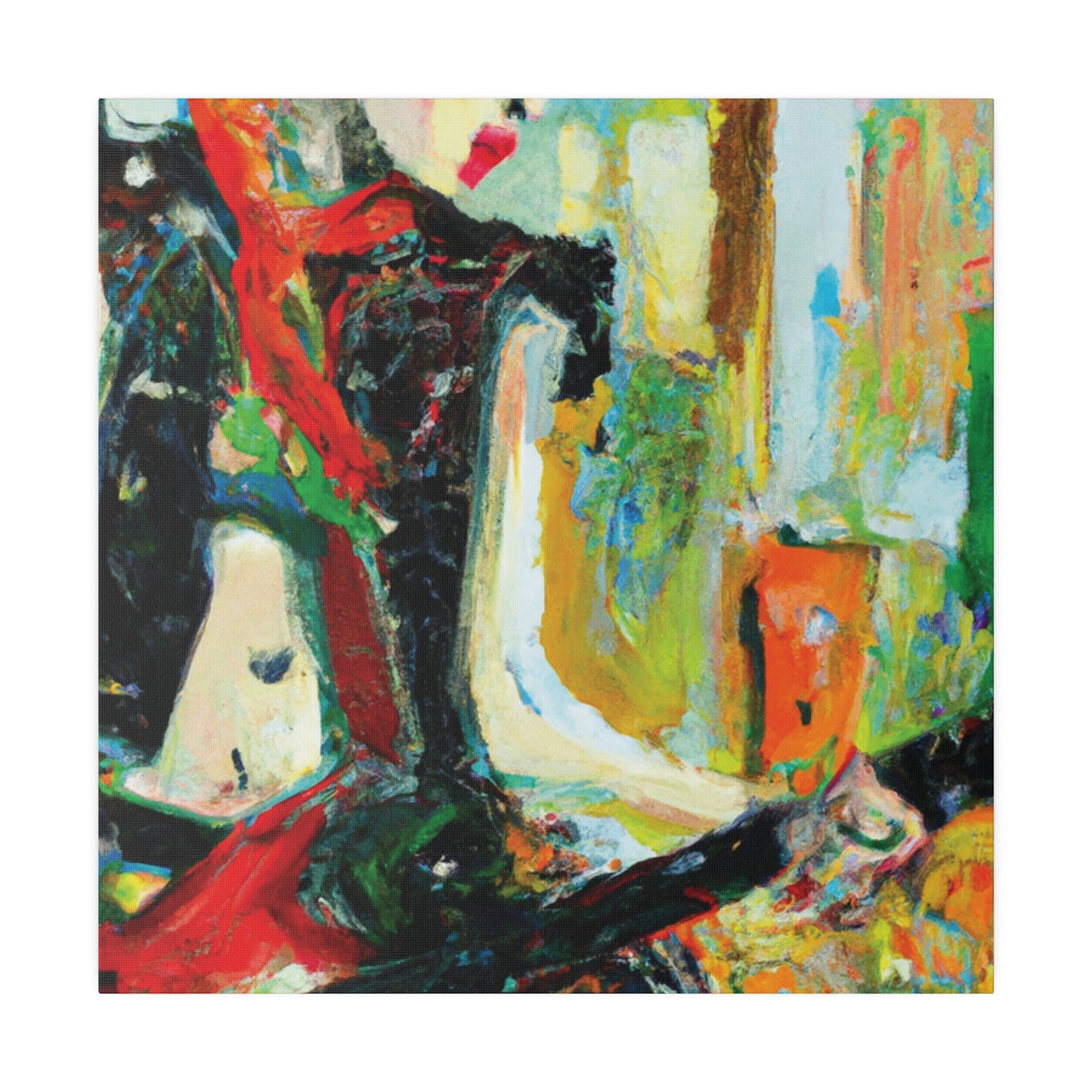 4824H - Rockstar Oil Painting Style Print | Poster | Home Decor | Wall Art | Music Art | Canvas