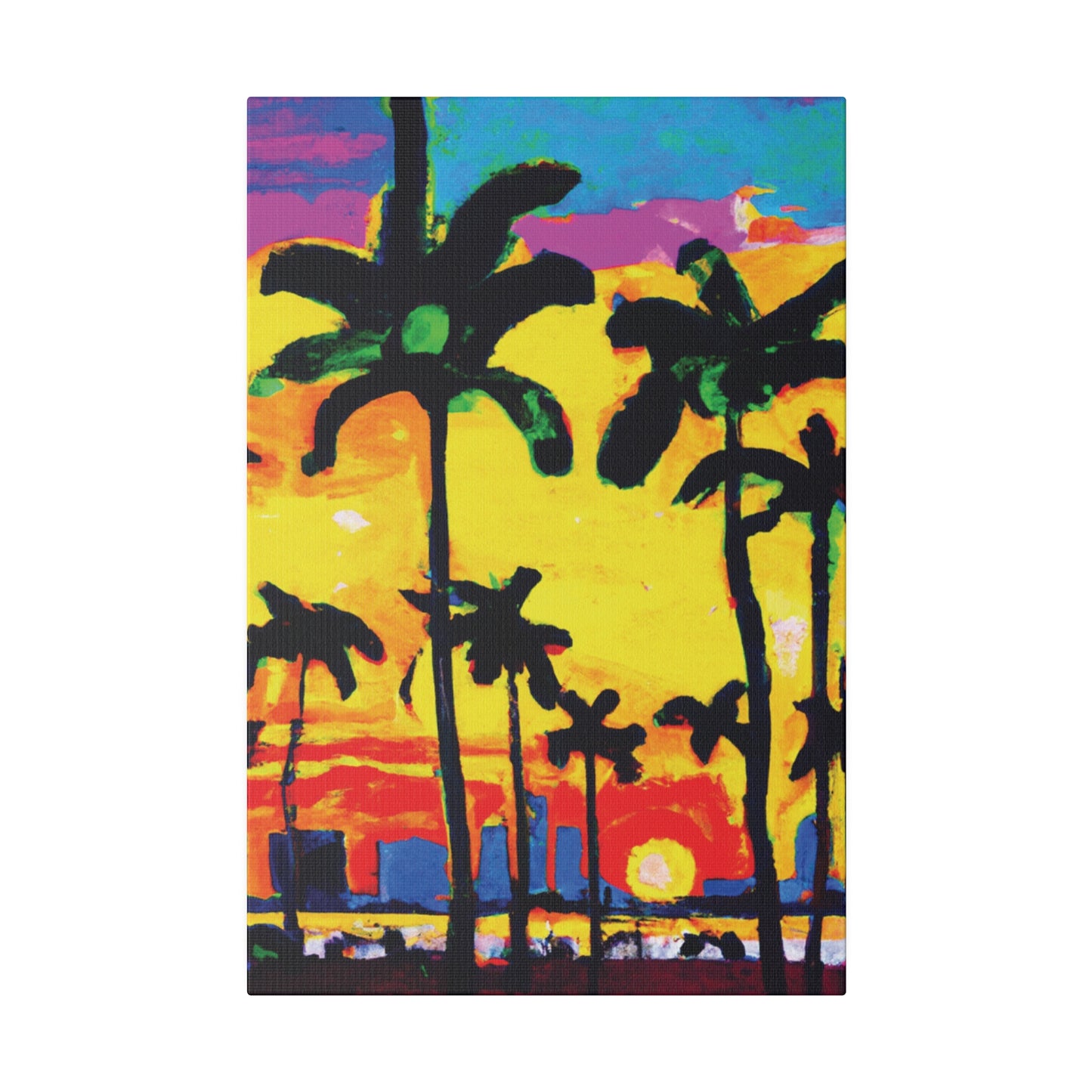 9497Z - Miami Beach Sunset Painting Print | Miami | Beach | Sunset | Poster | Home Decor | Wall Art | Canvas