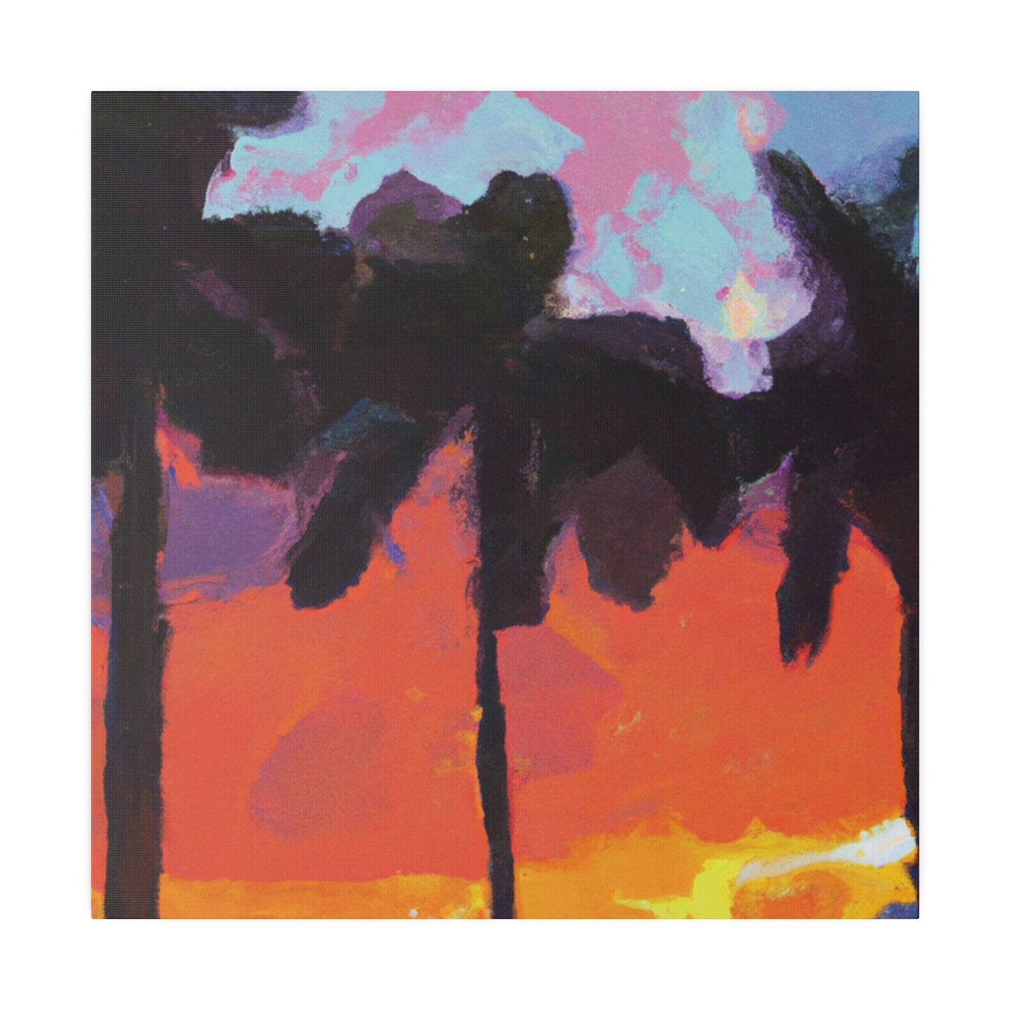 9276D - Miami Beach Sunset Painting Print | Miami | Beach | Sunset | Poster | Home Decor | Wall Art | Canvas
