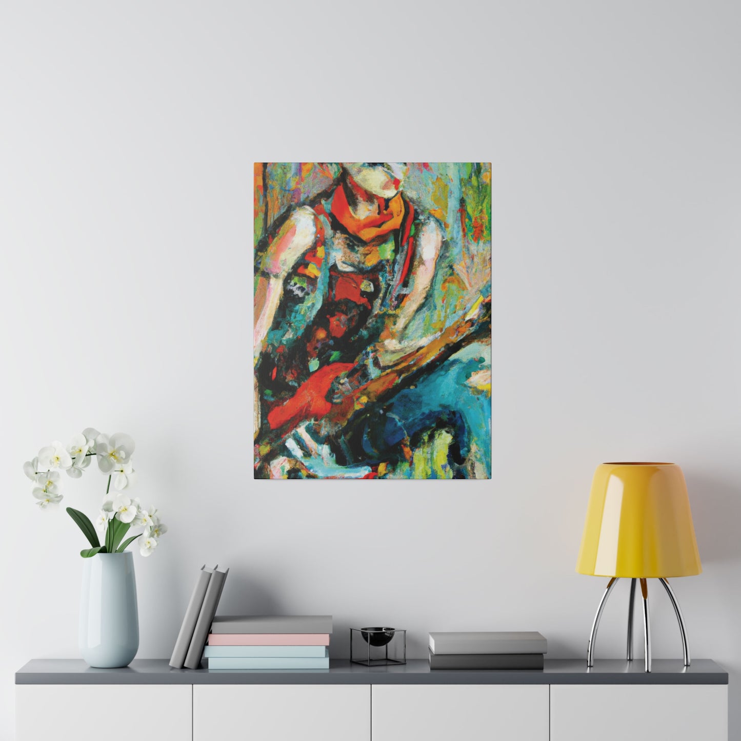 7494M - Rockstar Oil Painting Style Print | Poster | Home Decor | Wall Art | Music Art | Canvas